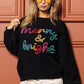 BiBi Tinsel Lettering Christmas Sweater - DAVERRI FASHIONS