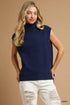 Umgee High-Low Turtleneck Sleeveless Sweater Top - DAVERRI FASHIONS