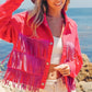 BiBi Rhinestone Fringe with Studed Collar Jacket - DAVERRI FASHIONS