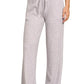 Ribbed Drawstring Lounge Pants Heather Grey - DAVERRI FASHIONS