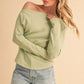 Aemi + Co One Shoulder Long Sleeve Knit Top - DAVERRI FASHIONS