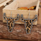 Alloy Animal Print Cow Head Earrings - DAVERRI FASHIONS