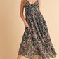 Aemi + Co Printed V-Neck Frill Tiered Cami Dress Cami Dresses