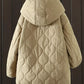 Quilted Hooded Sherpa Lined Jacket - DAVERRI FASHIONS