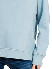 Zenana Fleece Round Neck Ribbed Side Raglan Sweatshirt | Sweatshirts Daverri Fashions