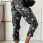Star Print Distressed High Waist Boyfriend Jeans - DAVERRI FASHIONS