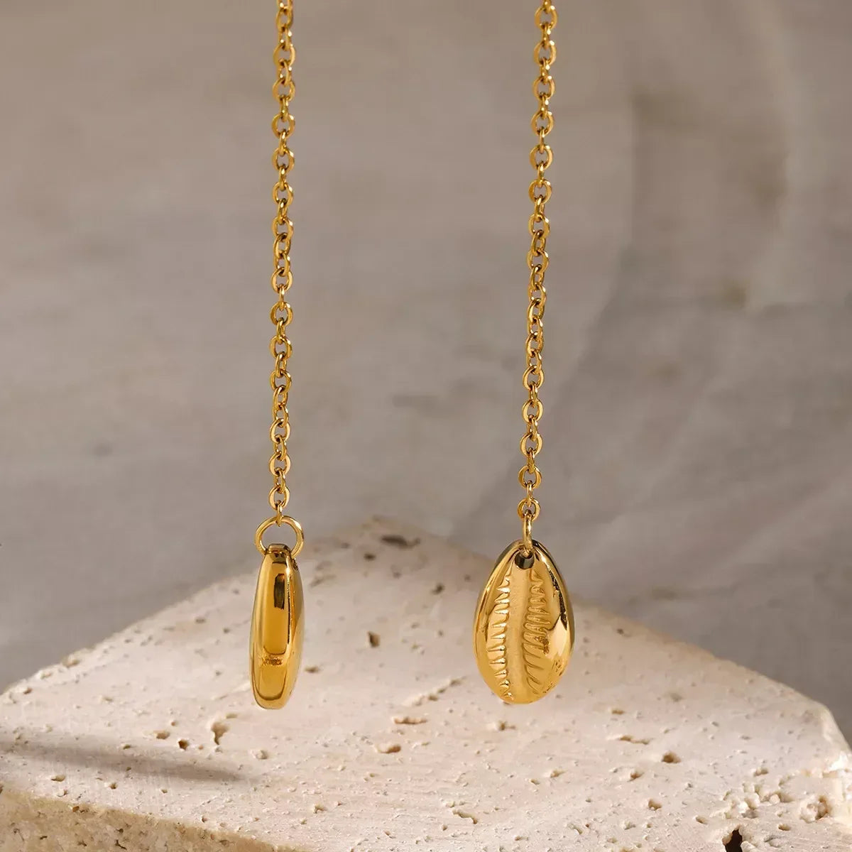 18K Gold-Plated Y-Shaped Necklace - DAVERRI FASHIONS