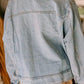 Zip Up Drop Shoulder Denim Jacket - DAVERRI FASHIONS