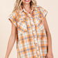 Mittoshop Mineral Wash Plaid Button Down Shirt - DAVERRI FASHIONS