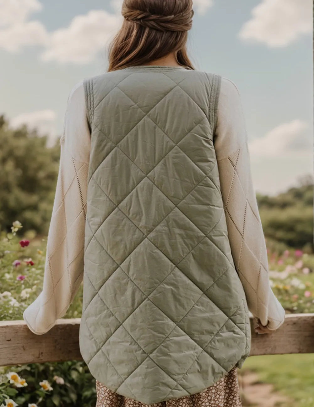 Button Up Pocketed Vest Coat | Vest Jackets Daverri Fashions