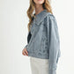MABLE Scallop Peter Pan Collar Denim Jacket Denim Jackets