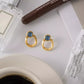 18K Gold-Plated Post Back Earrings - DAVERRI FASHIONS