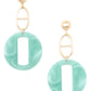 Marbled Resin Mariner Link Earrings Earrings