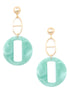 Marbled Resin Mariner Link Earrings Earrings