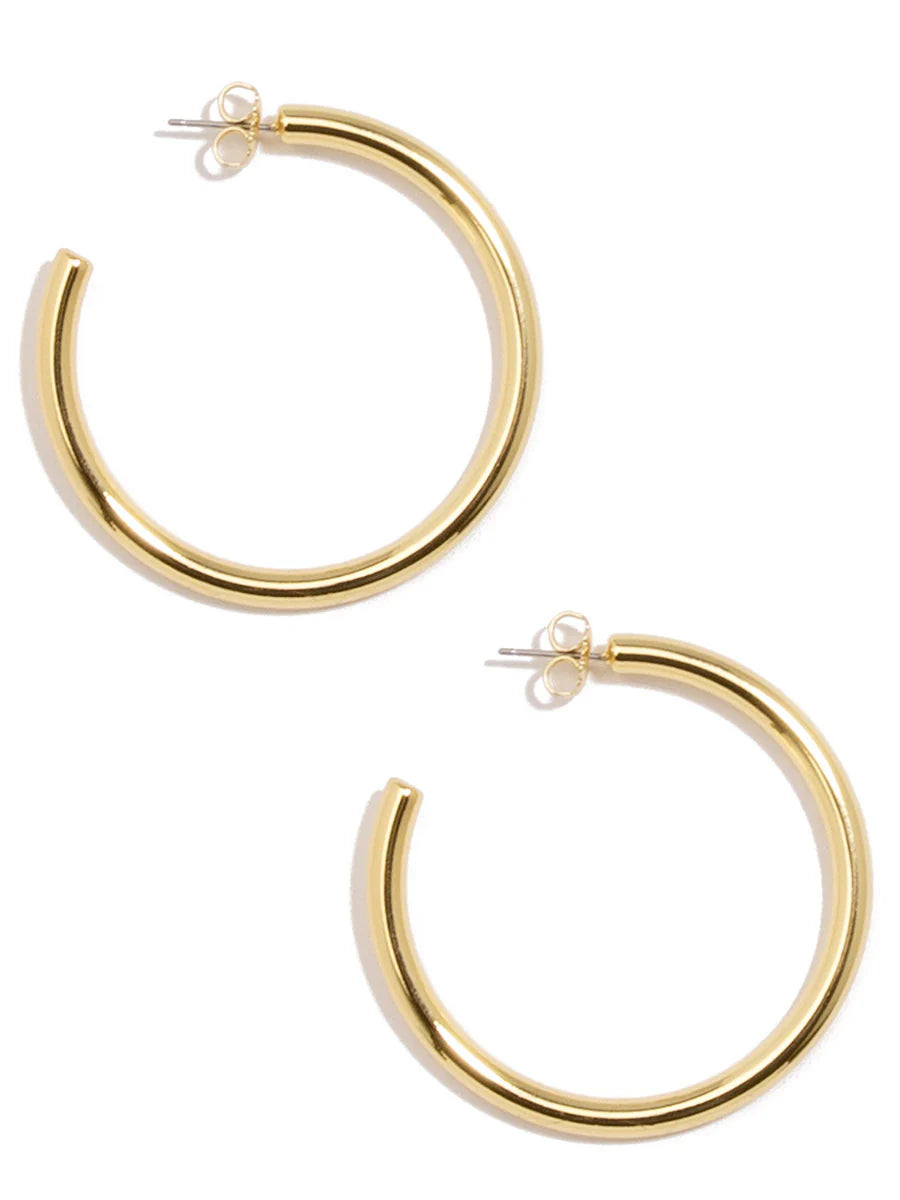 Large Chunky hoop Earrings Gold Earrings
