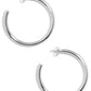 Large Chunky hoop Earrings Silver Earrings