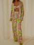 Printed Button Up Shirt and Pants Set - DAVERRI FASHIONS