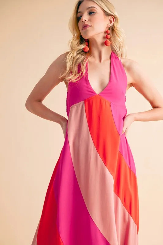 Aemi+Co Color Block Sleeveless Maxi Dress Maxi Dresses