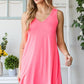 Heimish Full Size V-Neck Mini Tank Dress with Pockets Tank Dresses