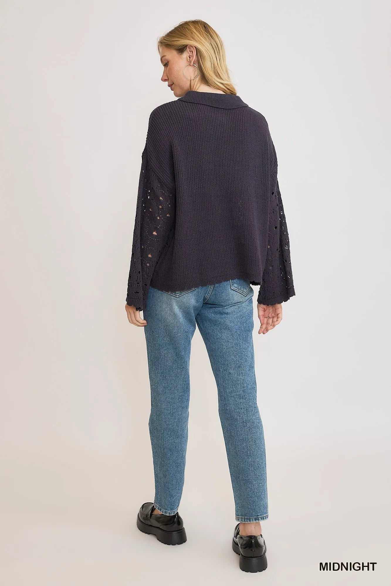 Umgee Hollow Out Button Down Cardigan Cardigans