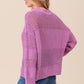 BiBi Openwork Long Sleeve Knit Top Sweaters