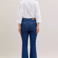 Judy Blue High Waist Flare Jeans with Front Patch Pockets - DAVERRI FASHIONS