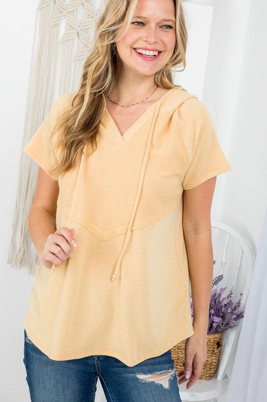 Oversized Short Sleeved Hoodie Sweatshirt MANGO Shirts & Tops