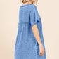 Culture Code Short Sleeve Babydoll Texture Dress with Pockets Babydoll Dresses