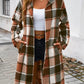 Devine Plaid Long Sleeve Hooded Coat - DAVERRI FASHIONS