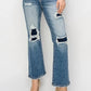 Risen Full Size High Rise Distressed Ankle Flare Jeans - DAVERRI FASHIONS
