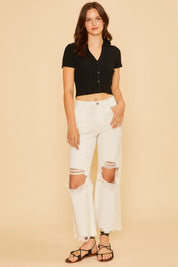 Annie Wear Distressed Raw Hem Jeans Jeans