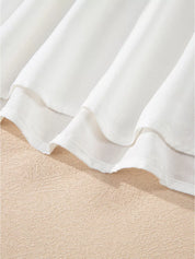 Floral Embroidered Tie Neck Blouse | Blouses Daverri Fashions