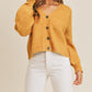 Long Sleeve Button Down Sweater Cardigan - DAVERRI FASHIONS