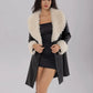 Fuzzy Long Sleeve Longline Coat - DAVERRI FASHIONS