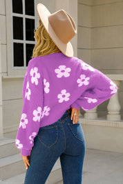 Angel Wings Floral Open Front Fuzzy Cardigan | Cardigans Daverri Fashions