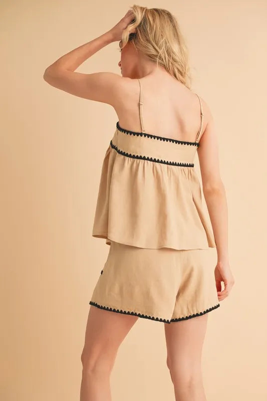Aemi+Co Bali Rickrack Trim Cami