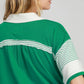 Umgee French Terry Collared Colorblock Romper