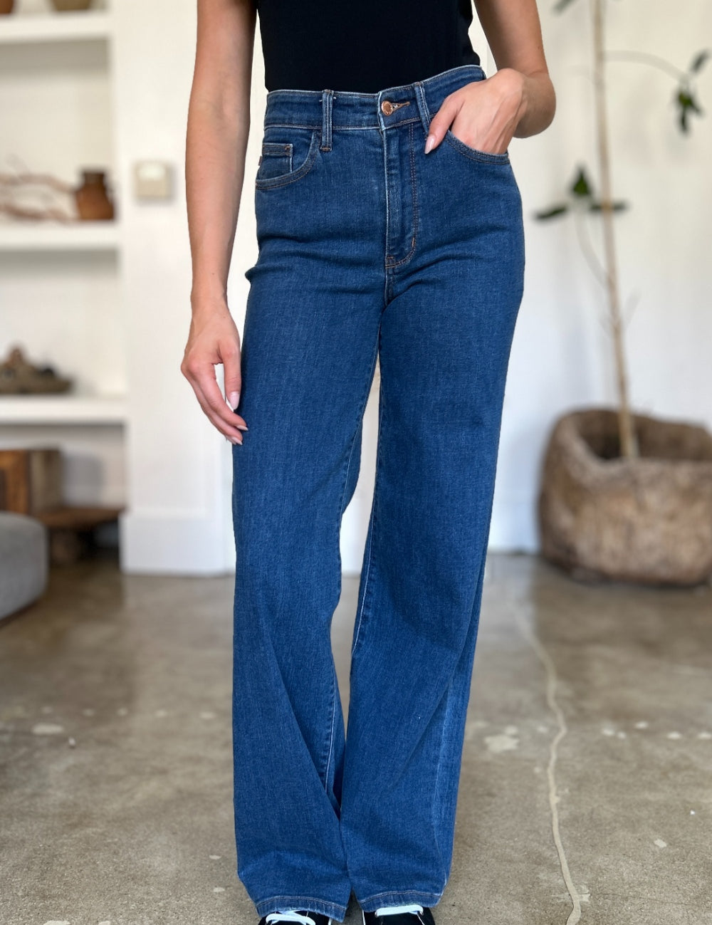Judy Blue Full Size High Rise Straight Jeans | Daverri Fashions