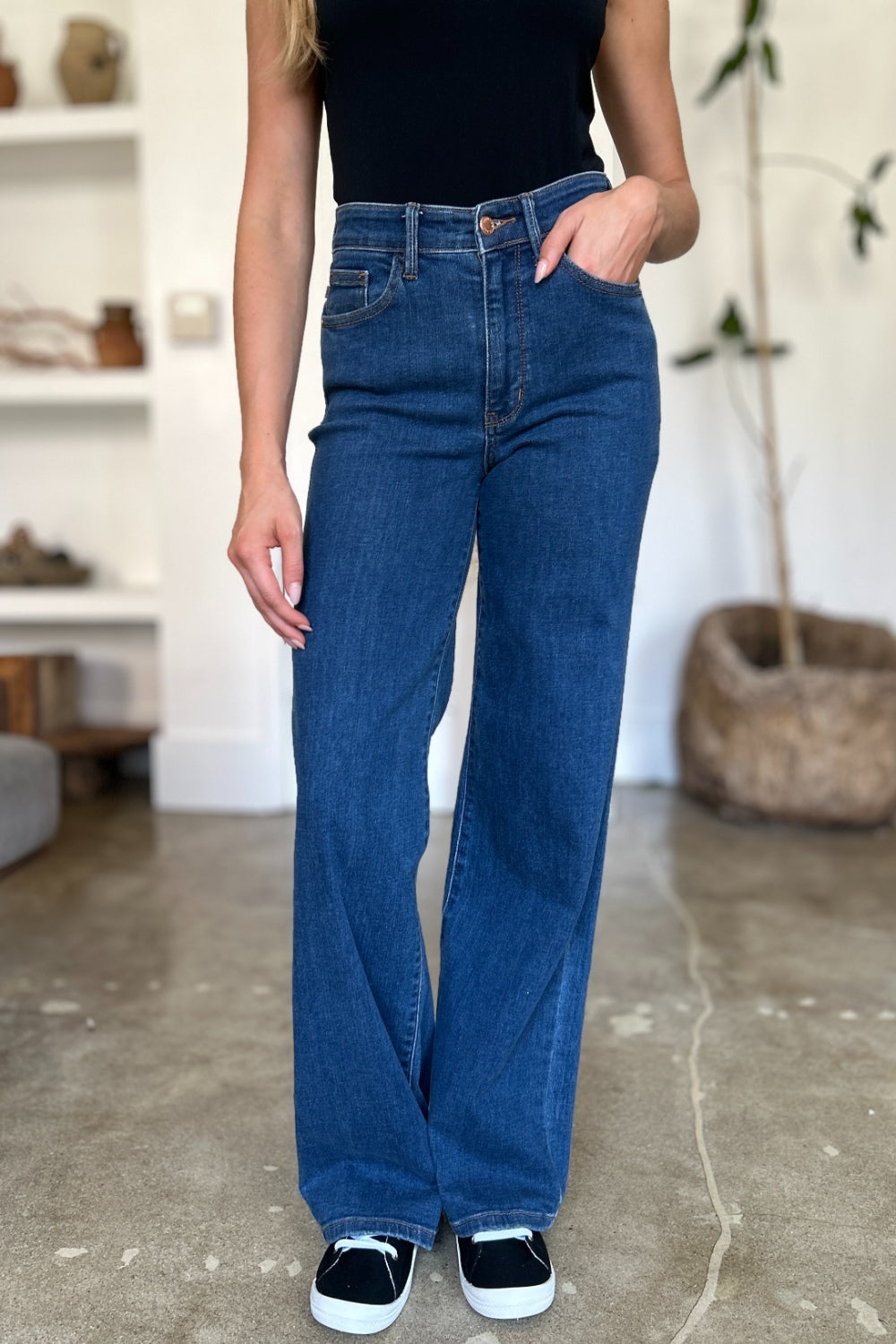 Judy Blue Full Size High Rise Straight Jeans | Daverri Fashions
