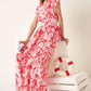 Mittoshop Tropical Print Top and Skirt Set CORAL Outfit Sets