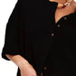 Button-Front Half Sleeve Cardigan - DAVERRI FASHIONS