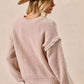 BiBi Cable Knit Sweater with Shoulder Braid Detail - DAVERRI FASHIONS