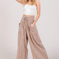 SAGE + FIG Cotton Gauze Wash Stripe Pants Mocha L Pants