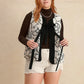 Plus Size Tied Sherpa Vest Coat with Pockets - DAVERRI FASHIONS