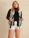 Plus Size Tied Sherpa Vest Coat with Pockets - DAVERRI FASHIONS