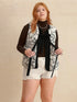 Plus Size Tied Sherpa Vest Coat with Pockets - DAVERRI FASHIONS