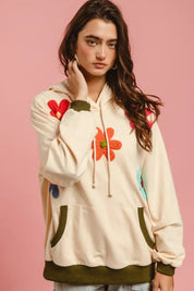 BiBi Patched Hoodie Top | Tops Daverri Fashions