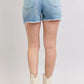 Judy Blue High Waist Western Embroidery Detail Cut Off Denim Shorts