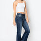 Artemis Vintage Colle High Rise Crop Flare Jeans - DAVERRI FASHIONS