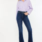 Kancan High Rise Double Waistband Flare Jeans - DAVERRI FASHIONS